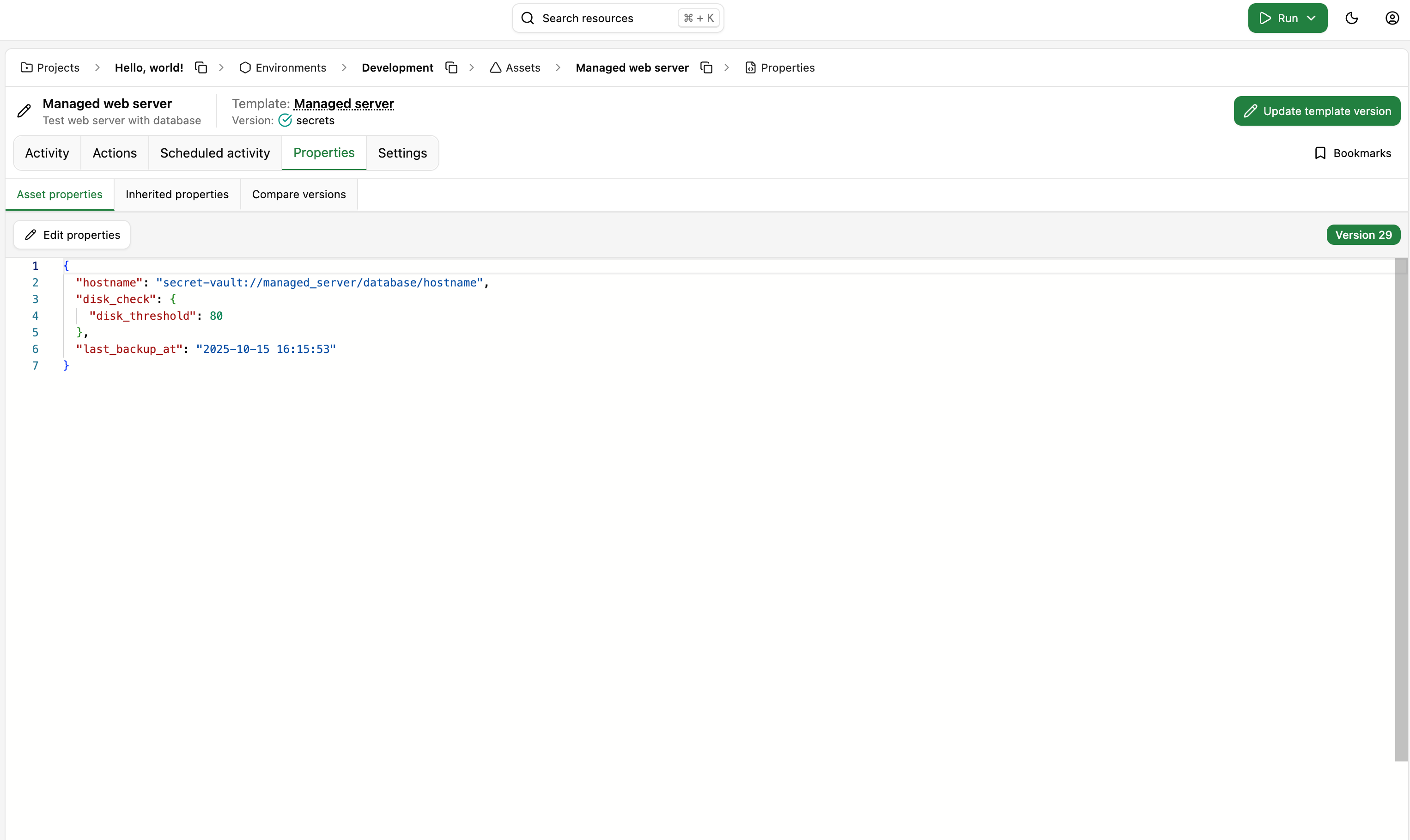 Securing the properties
